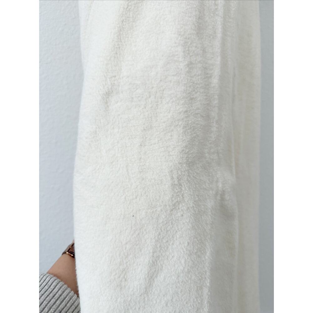 Vince Women's Paneled Midi Dress Cream Fuzzy Cotton Ivory White US 14 - Picture 7 of 8